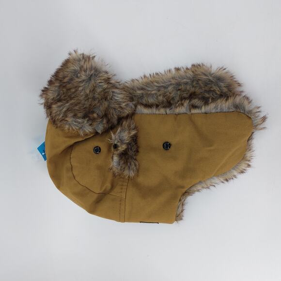 SA Company Trapper Hat Brown Canvas Faux Fur One Size - Picture 8 of 14